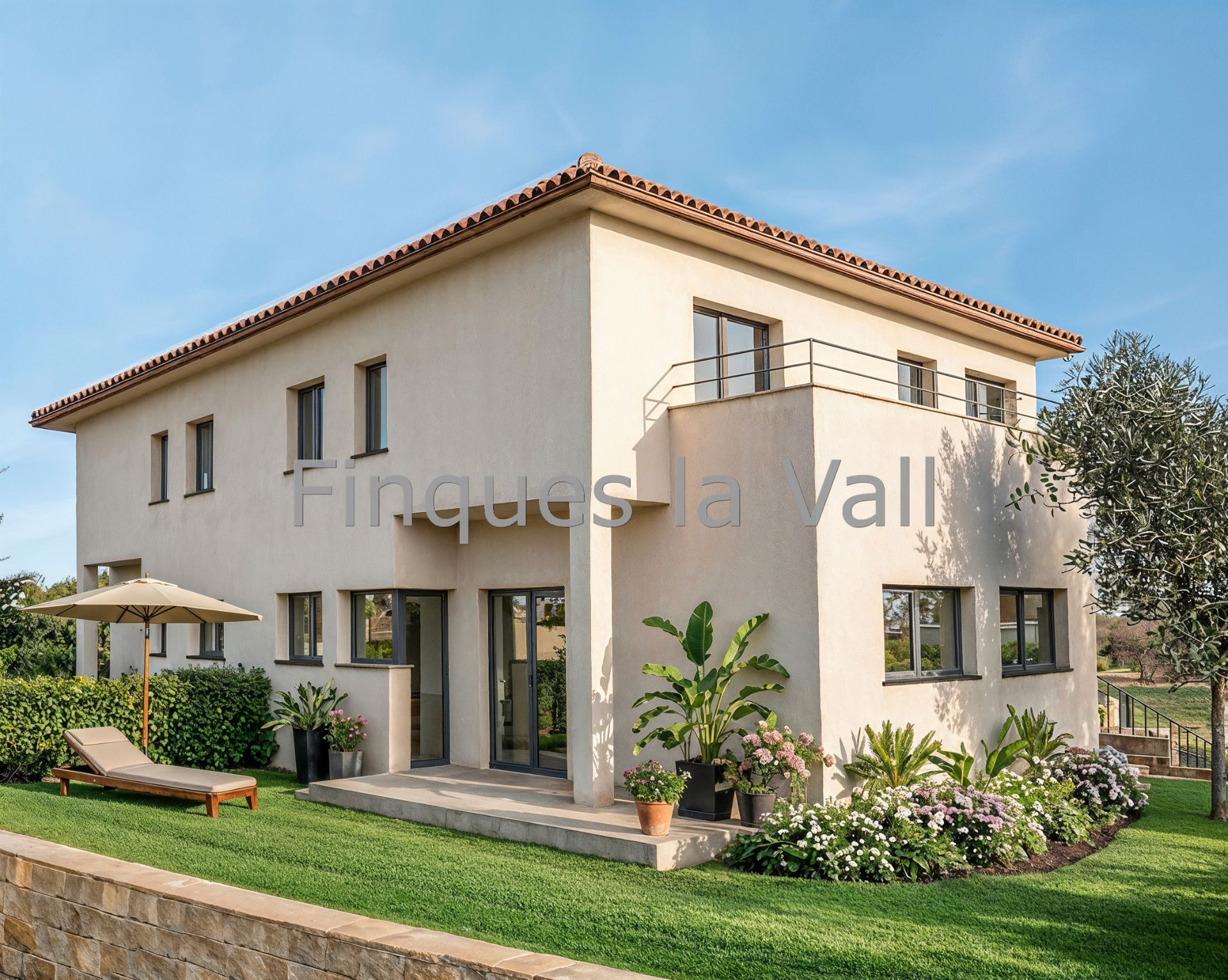 Außenansicht von Einfamilien-Reihenhaus zum Verkauf in Roda de Ter mit Privatgarten und Terrasse