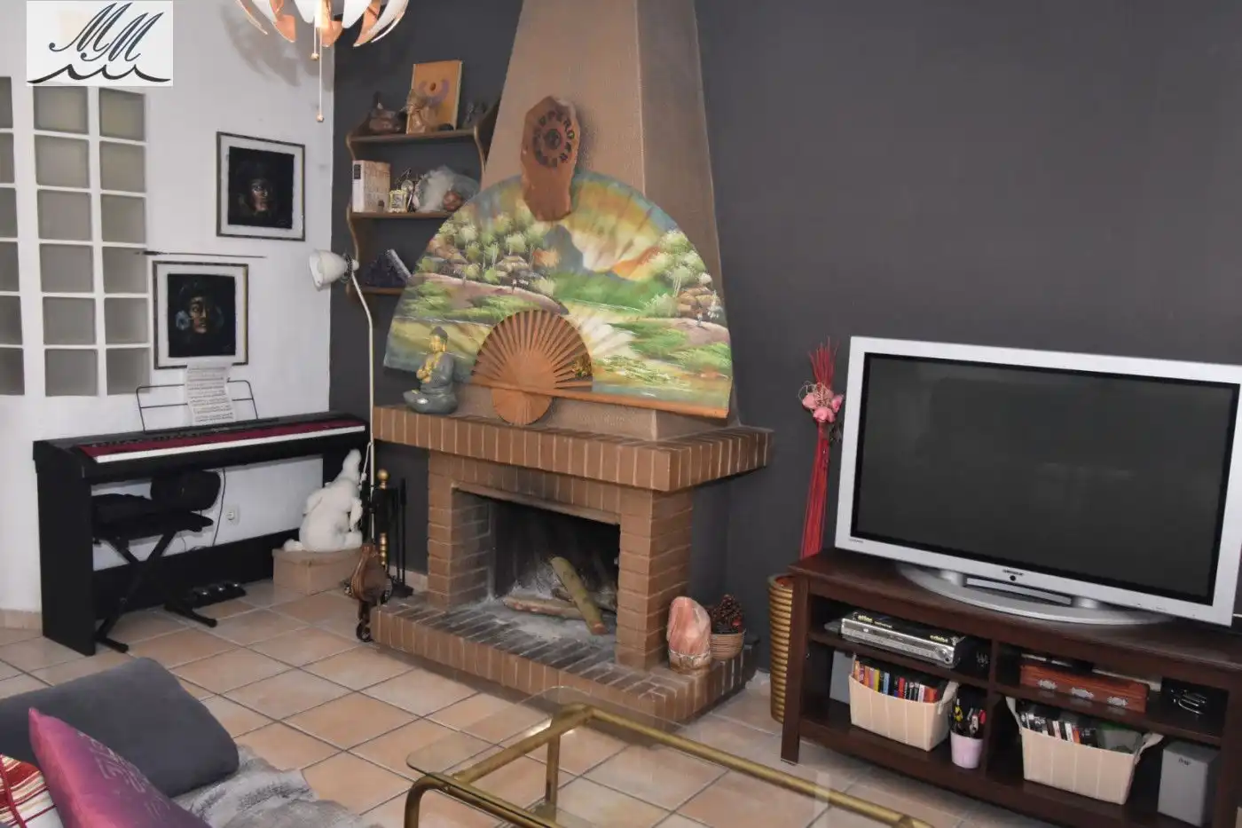 Sala de estar de Casa adosada en venta en Cartagena con Aire acondicionado, Terraza y Amueblado