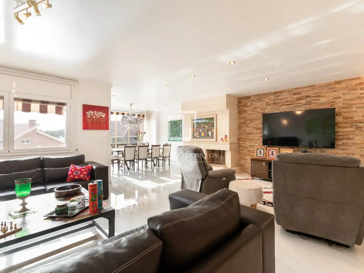Living room of Houses for rent in Castelldefels  with Air Conditioner, Heating and Private garden