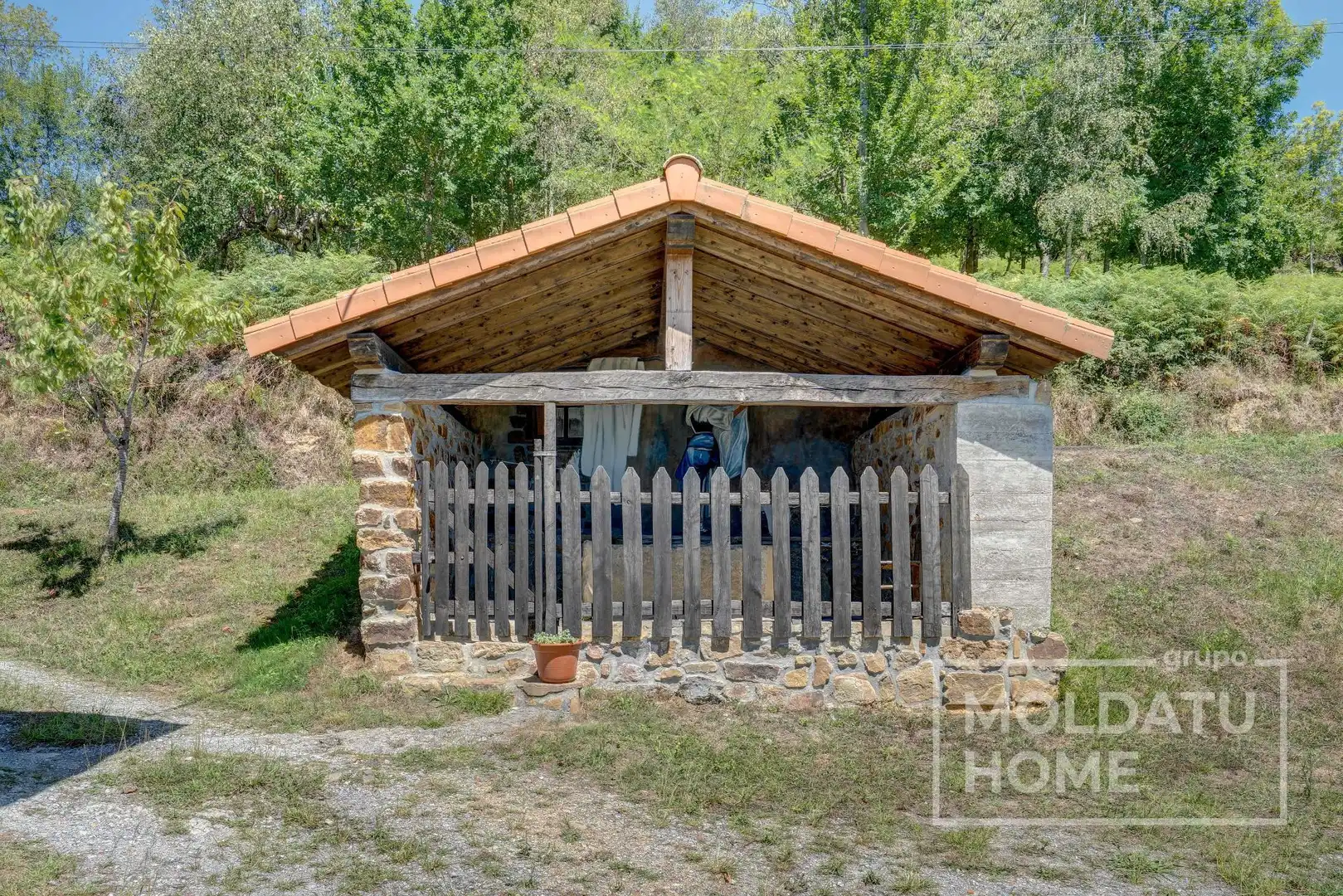 Vista exterior de Casa o xalet en venda en Mendaro amb Calefacció, Jardí privat i Terrassa