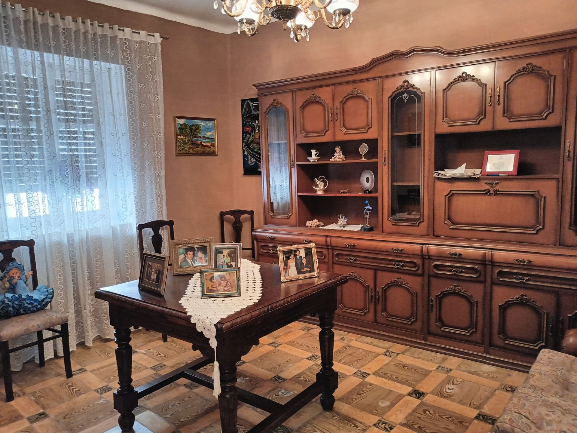 Dining room of Single-family semi-detached for sale in Herrera de Pisuerga  with Heating, Private garden and Parquet flooring