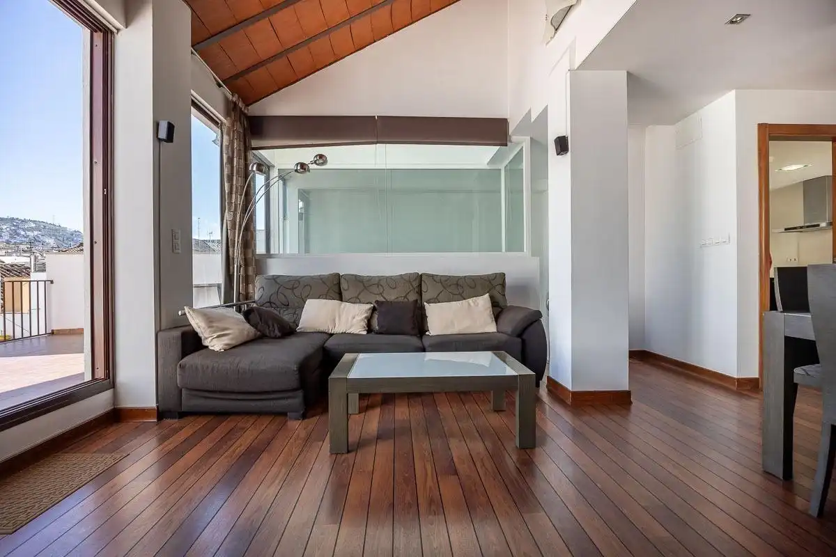 Living room of Flat for sale in Granada  with Air Conditioner, Terrace and Balcony