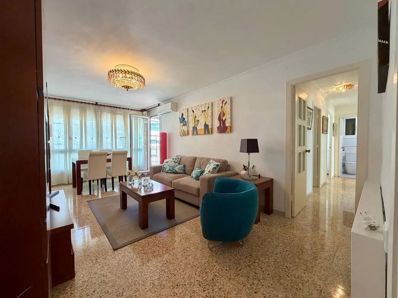 Sala de estar de Piso en venta en Barcelona con Aire acondicionado, Amueblado y Balcón