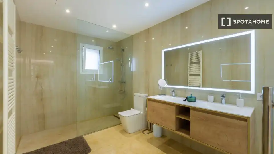 Bathroom of Apartments for share in  Palma de Mallorca  with Air Conditioner, Terrace and Furnished