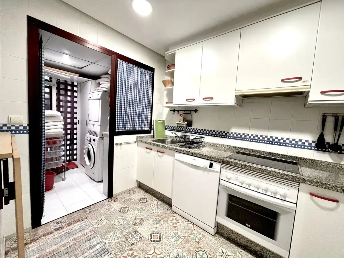 Kitchen of Flat for sale in Marbella  with Air Conditioner, Terrace and Storage room