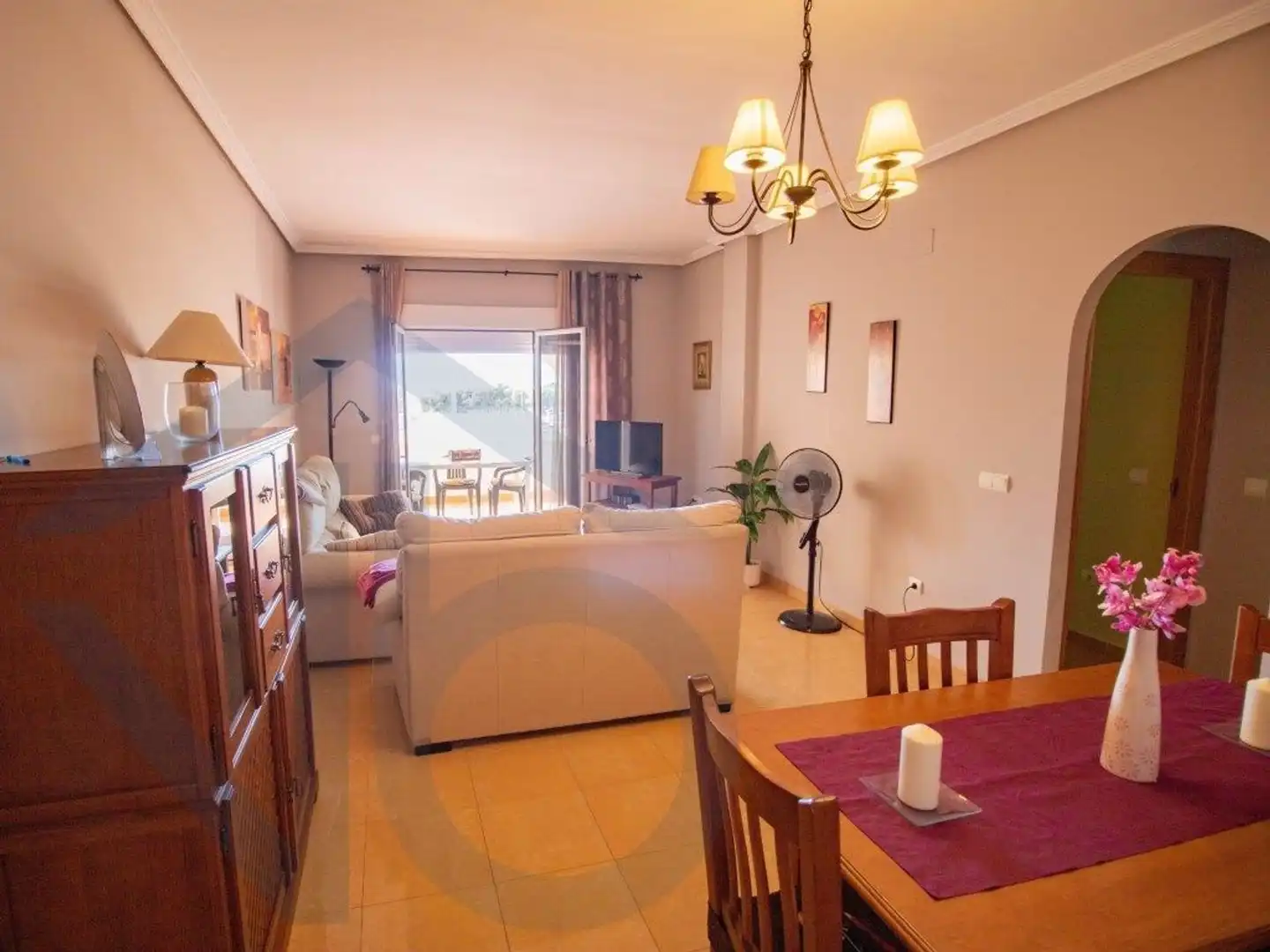 Sala de estar de Piso en venta en Pulpí con Aire acondicionado, Terraza y Piscina