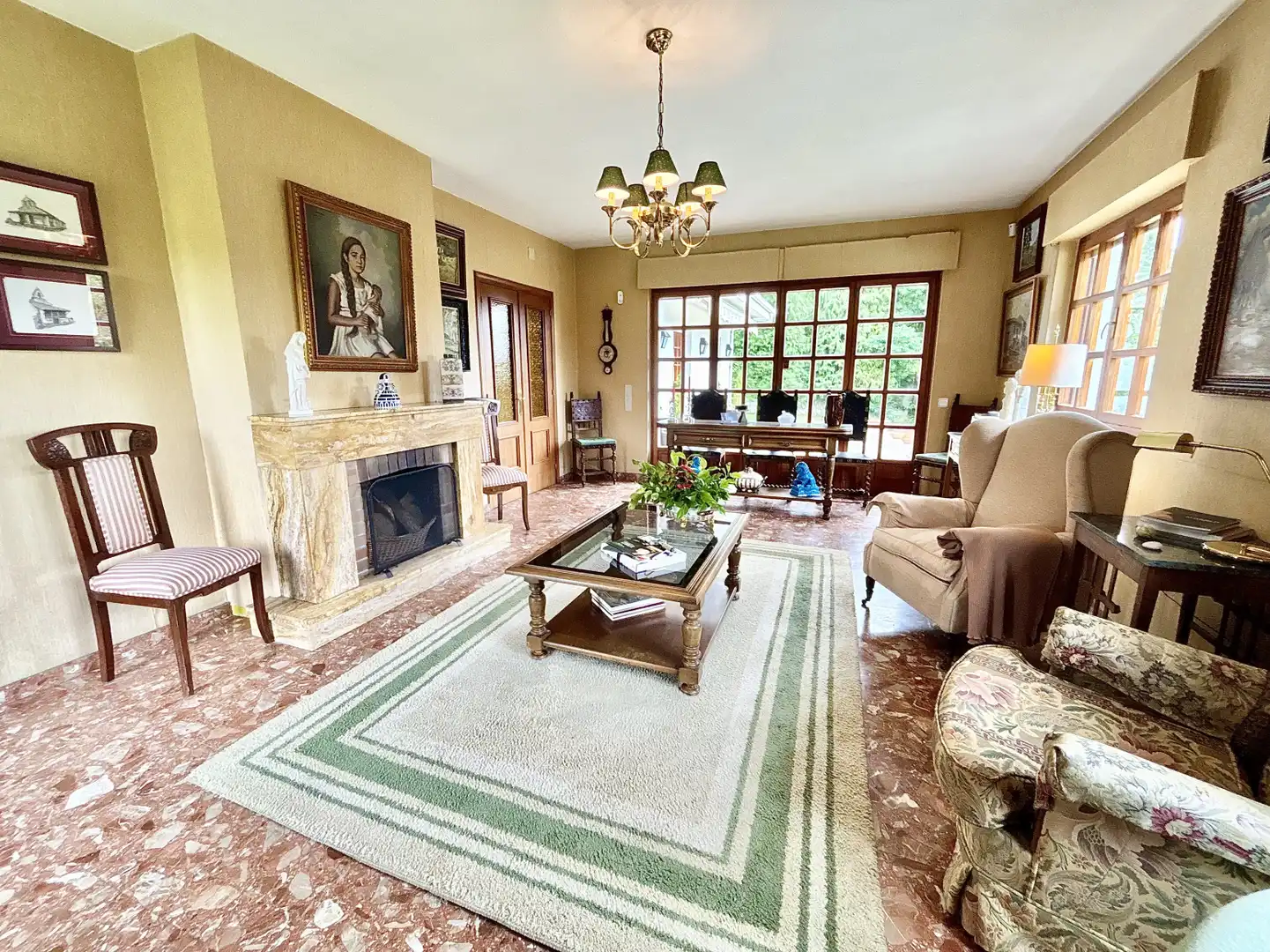 Living room of Houses for sale in Sariego  with Heating, Private garden and Parquet flooring