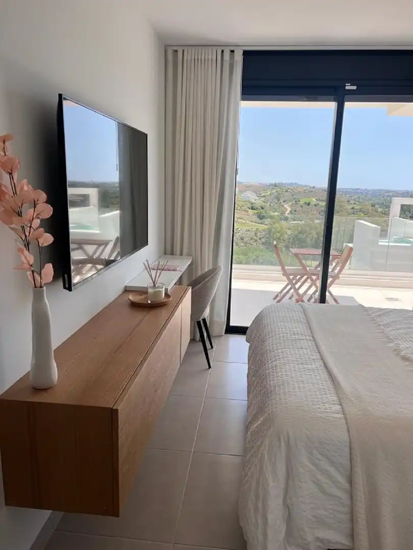 Schlafzimmer von Wohnungen zum Verkauf in Mijas mit Klimaanlage, Terrasse und Schwimmbad