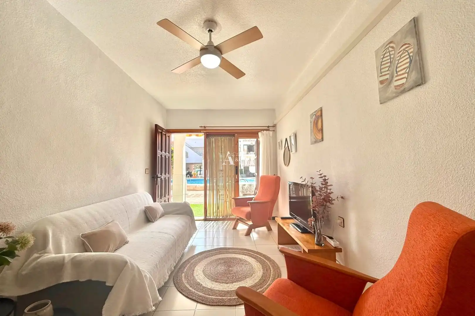 Living room of Flat for rent in Pilar de la Horadada  with Air Conditioner, Heating and Terrace