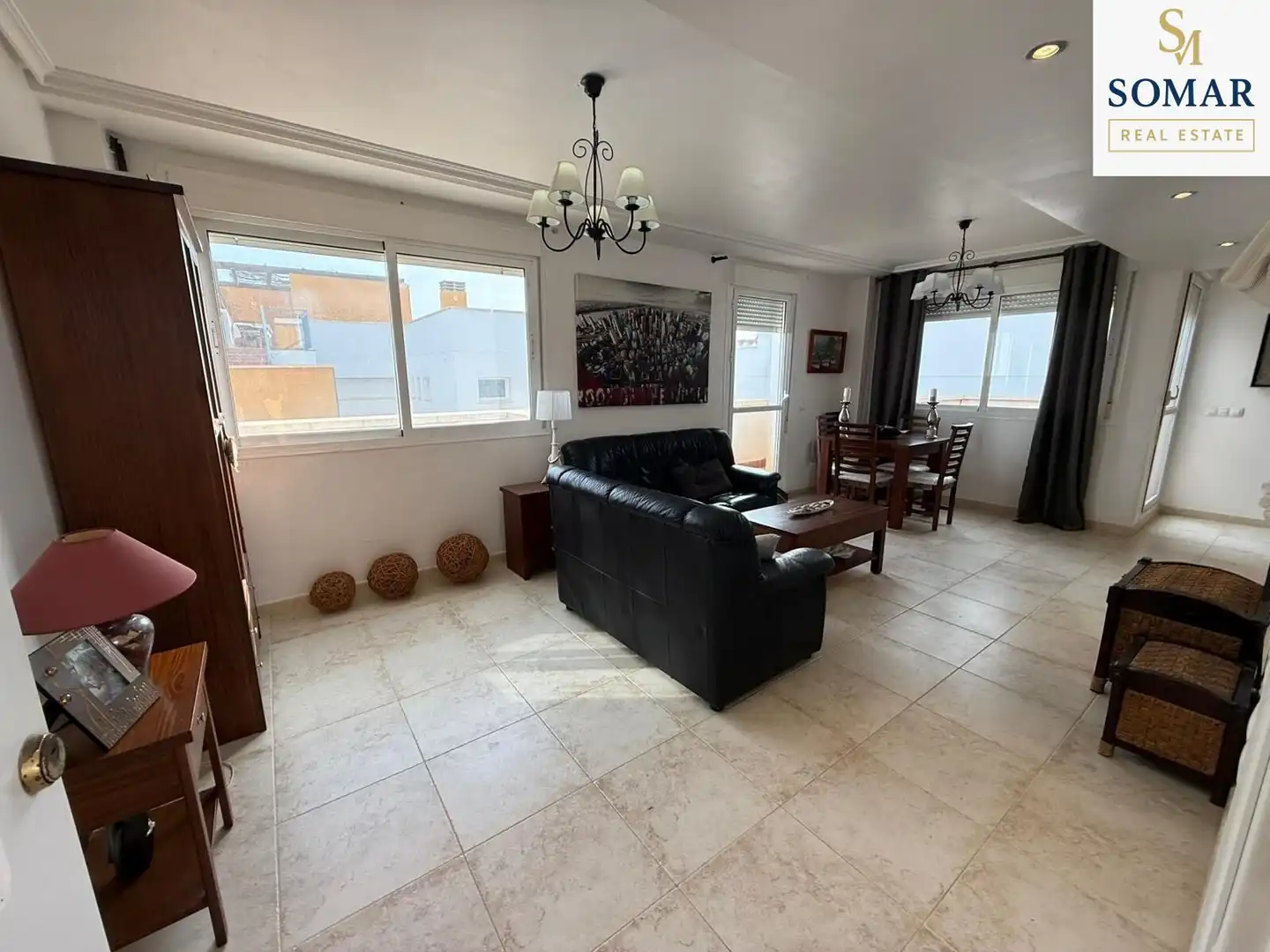 Living room of Attic for sale in Vera  with Private garden, Terrace and Furnished