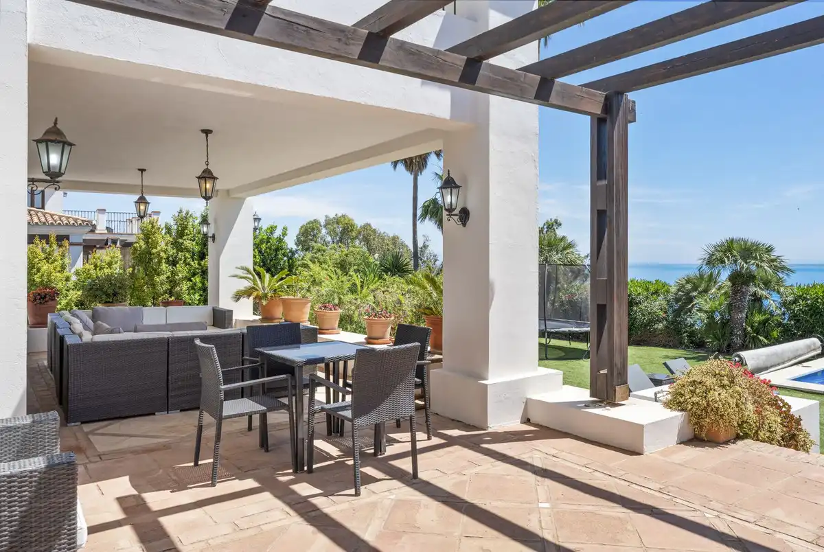 Terraza de Casa o chalet en venta en Manilva con Aire acondicionado, Jardín privado y Terraza