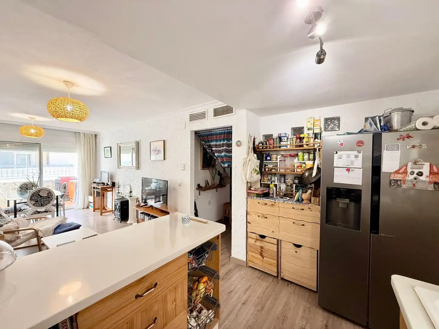 Kitchen of Flat for sale in Roquetas de Mar  with Air Conditioner, Terrace and Furnished