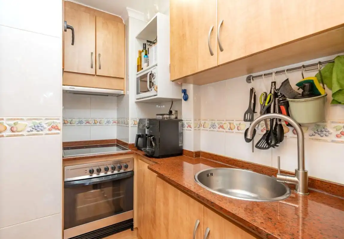 Kitchen of Flat for sale in Dénia  with Air Conditioner, Heating and Private garden
