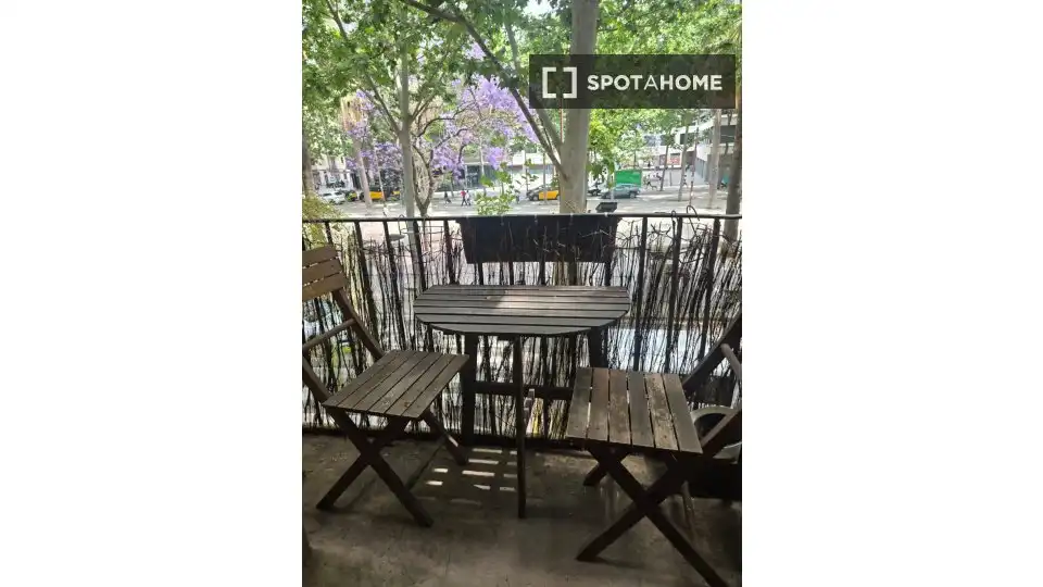 Terrassa de Apartament per a compartir en Barcelona amb Aire condicionat, Terrassa i Moblat