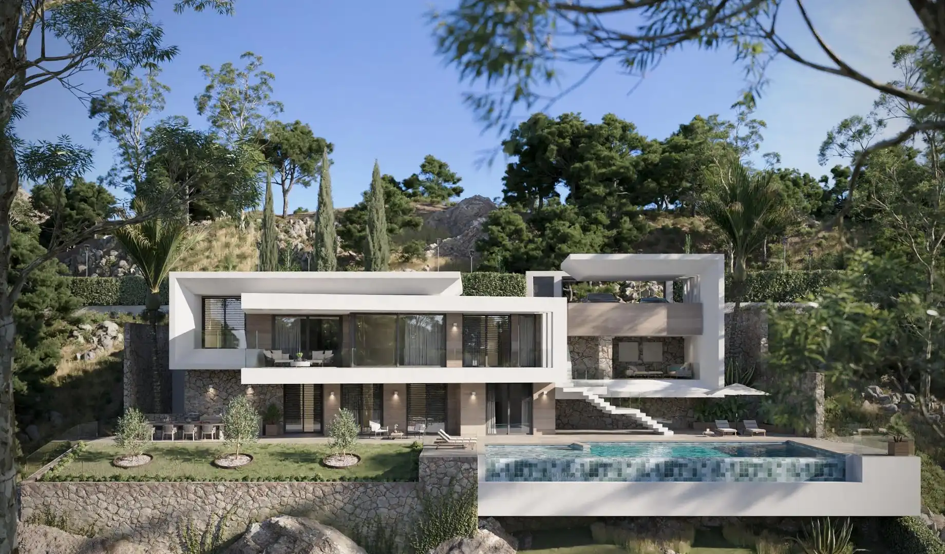 Exterior view of Houses for sale in Benahavís  with Private garden and Swimming Pool