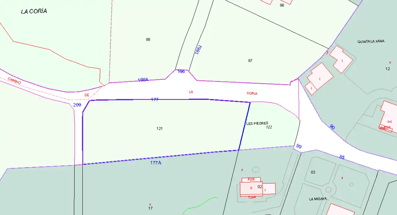 Terrenos y solares en venta en LA CORIA 177