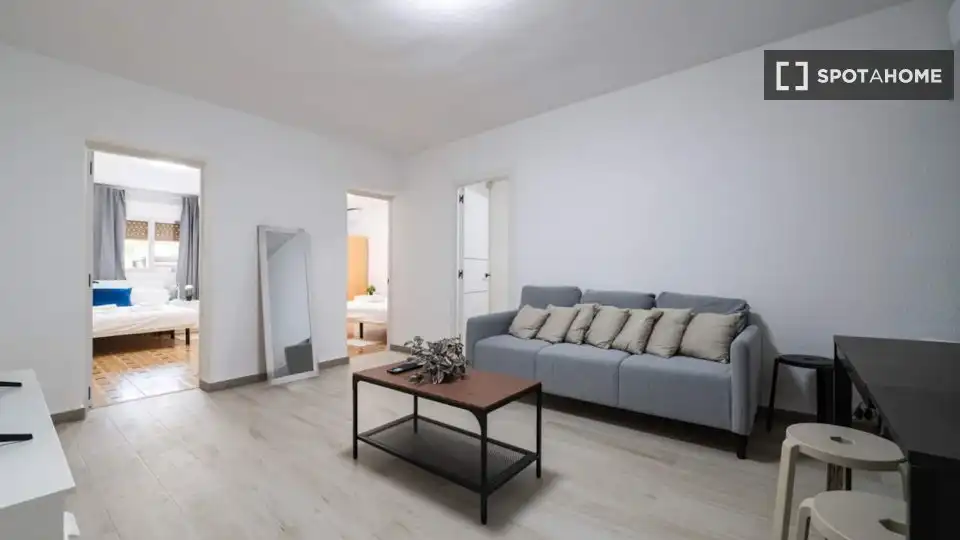 Sala d'estar de Pis de lloguer en Madrid amb Aire condicionat, Calefacció i Moblat
