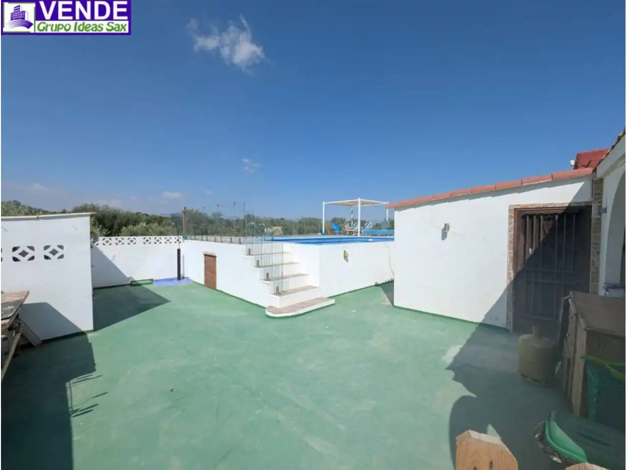 Piscina de Finca rústica en venta en Sax con Aire acondicionado, Jardín privado y Piscina