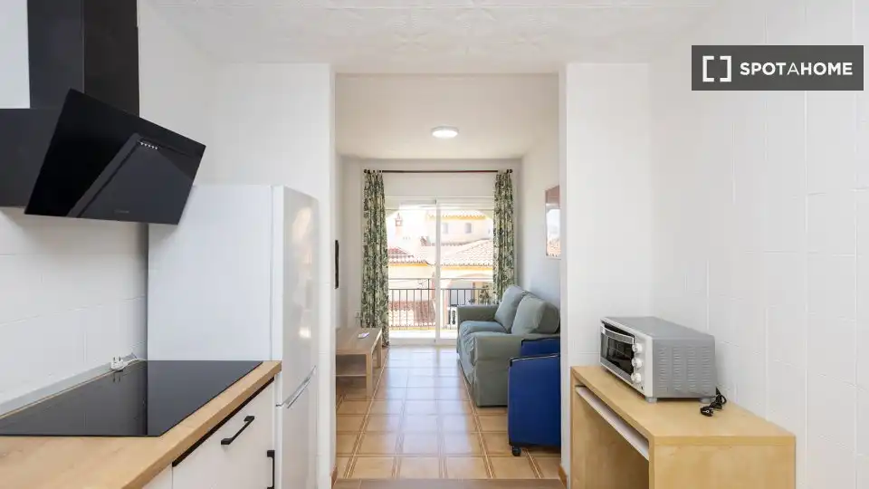 Sala de estar de Apartamento para compartir en Escúzar con Aire acondicionado, Terraza y Amueblado
