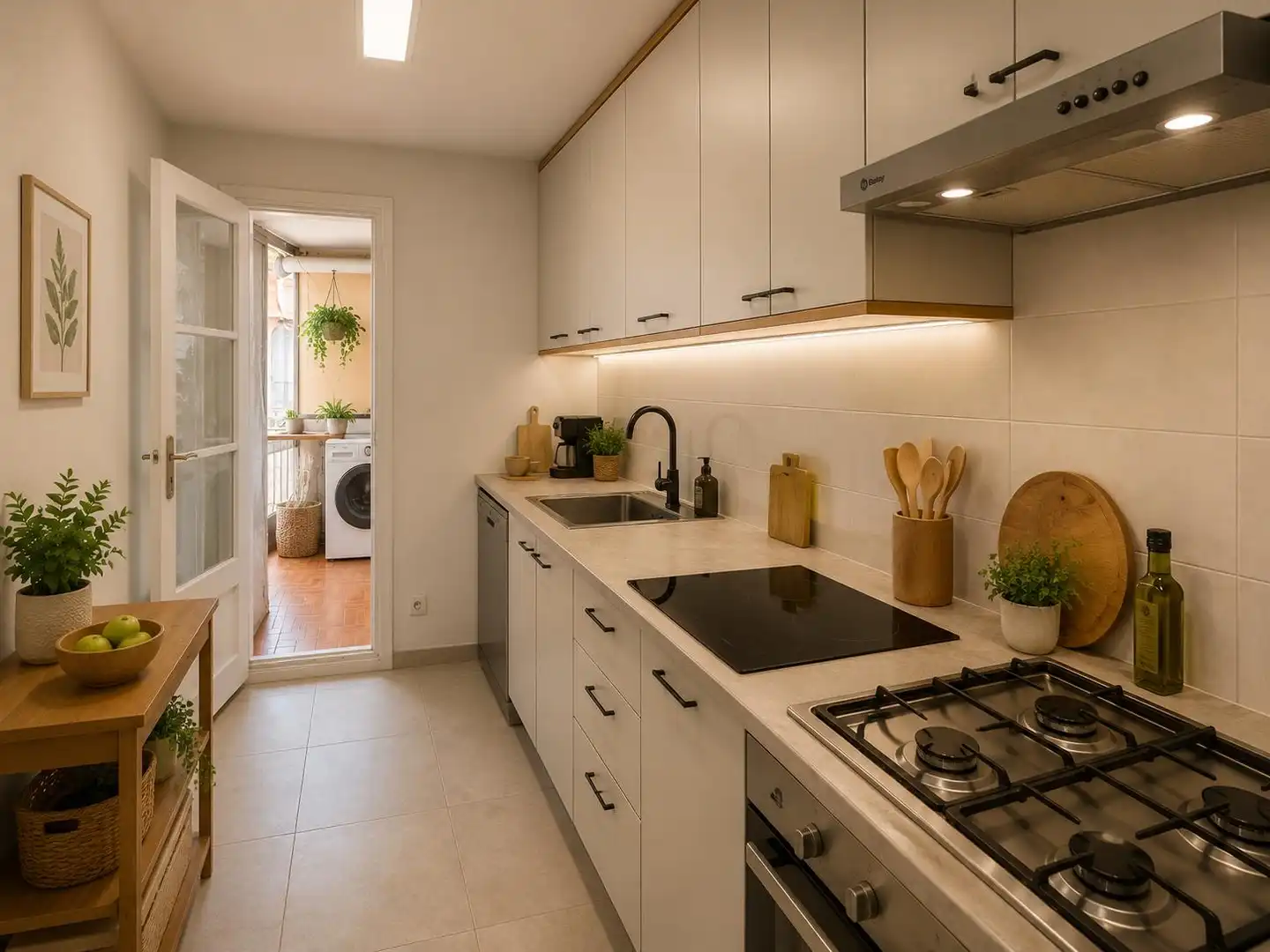 Kitchen of Flat for sale in Figueres  with Storage room, Oven and Balcony
