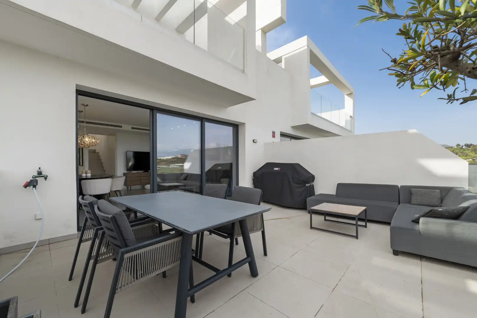 Terrasse von Dachboden zum Verkauf in Mijas mit Klimaanlage, Terrasse und Schwimmbad