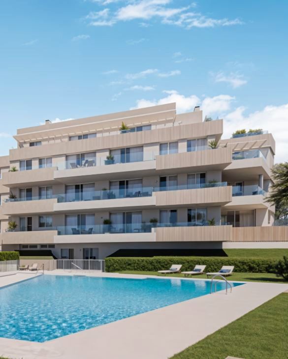Vista exterior de Apartament en venda en Estepona amb Aire condicionat, Calefacció i Jardí privat