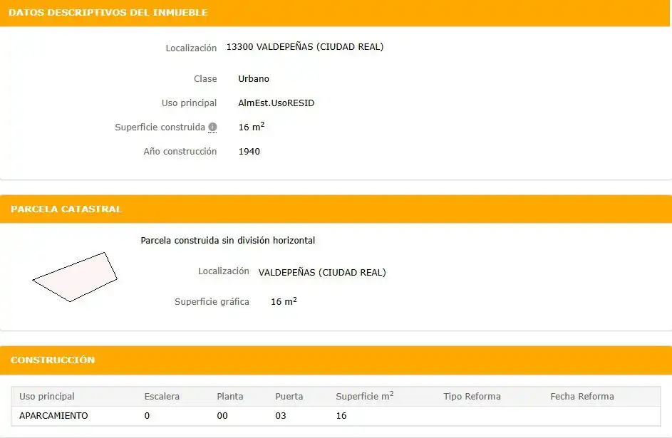 Aparcament en venda a Valdepeñas