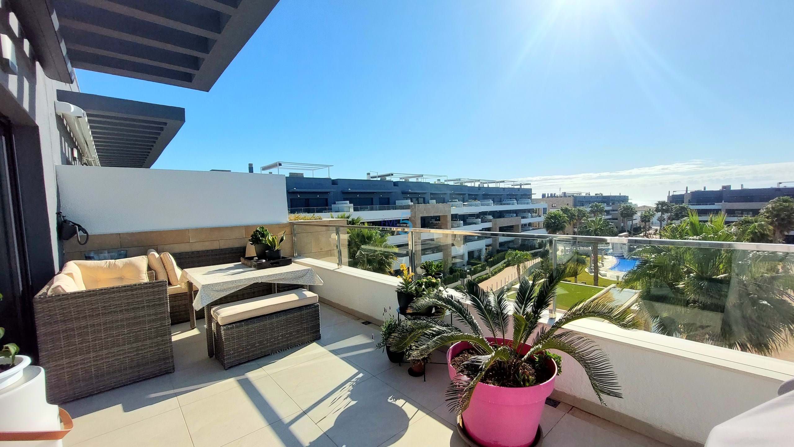 Terrace of Flat for sale in Orihuela  with Air Conditioner, Heating and Swimming Pool