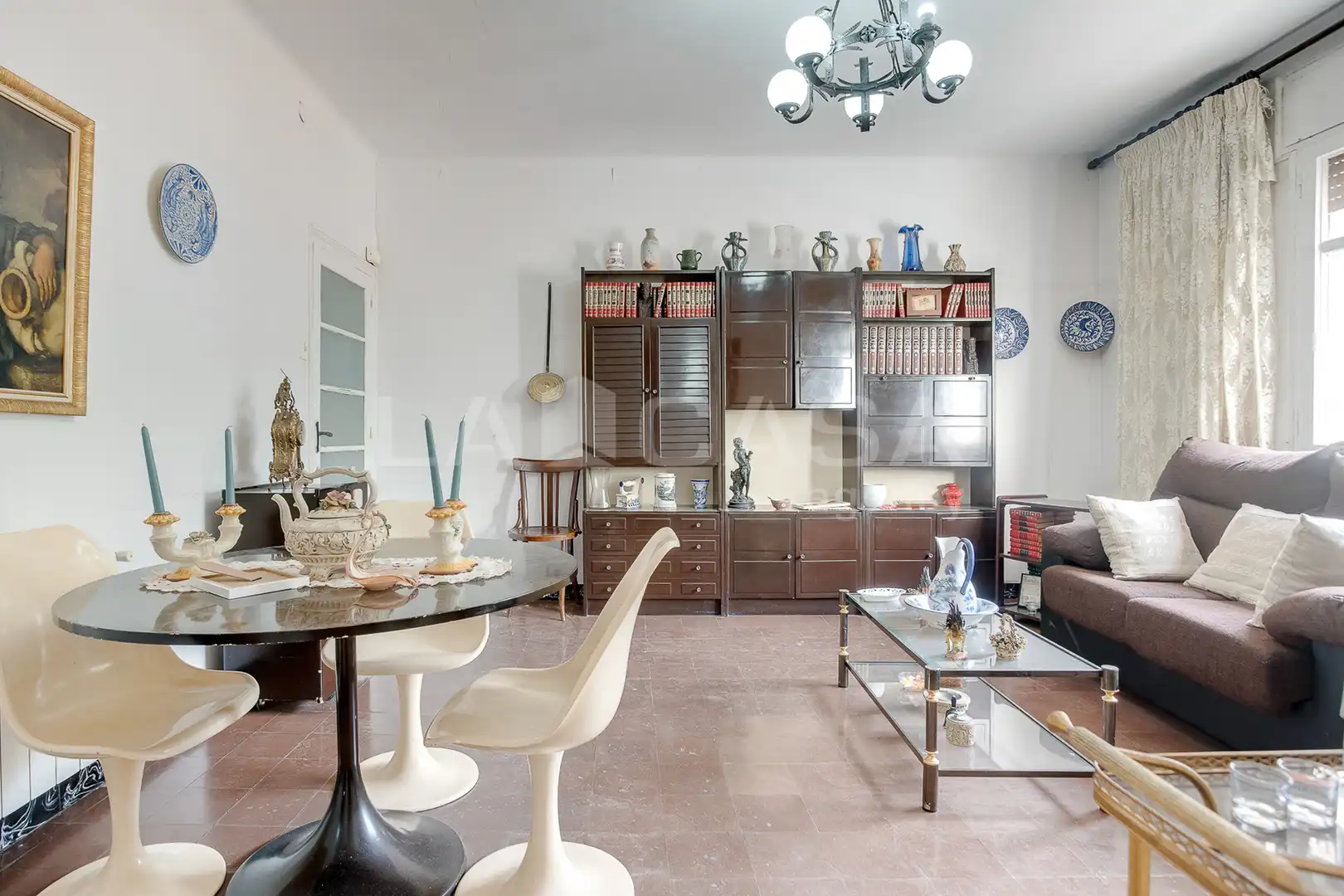 Sala de estar de Piso en venta en Barcelona con Calefacción y Terraza