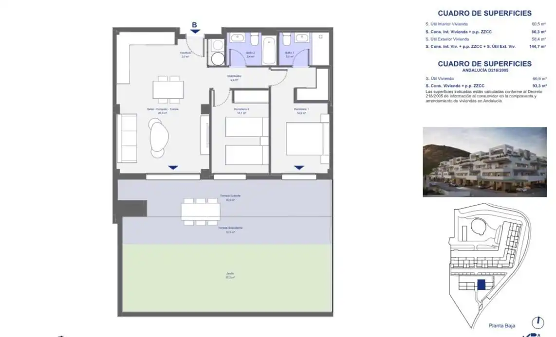 Apartament amb terrassa en venda a San Juan de los Terreros, imagen 12