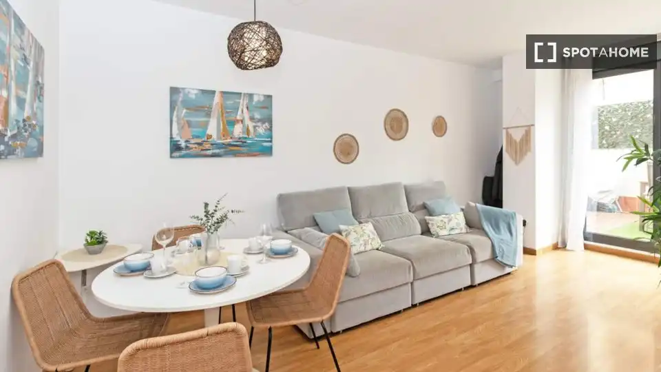 Wohnzimmer von Wohnung zur Miete in Valencia mit Klimaanlage, Heizung und Möbliert