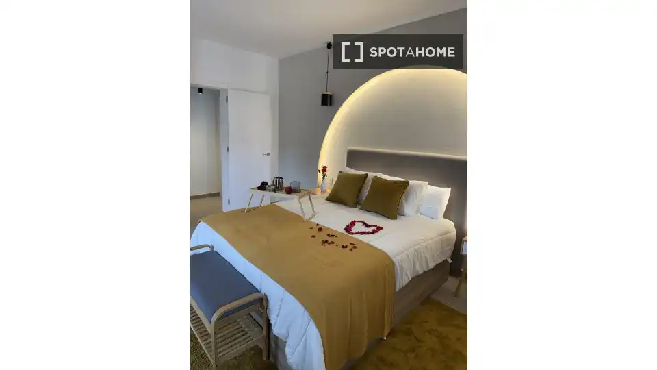Habitación de Apartamento para compartir en Tinajo con Aire acondicionado, Terraza y Amueblado