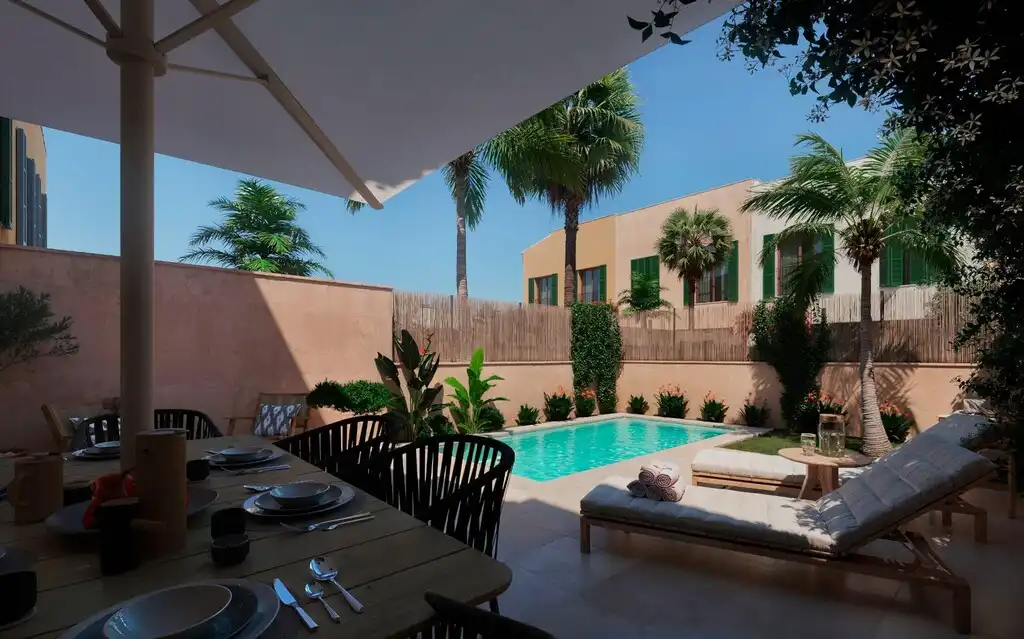 Maison jumelée avec piscine à vendre à Campos poble