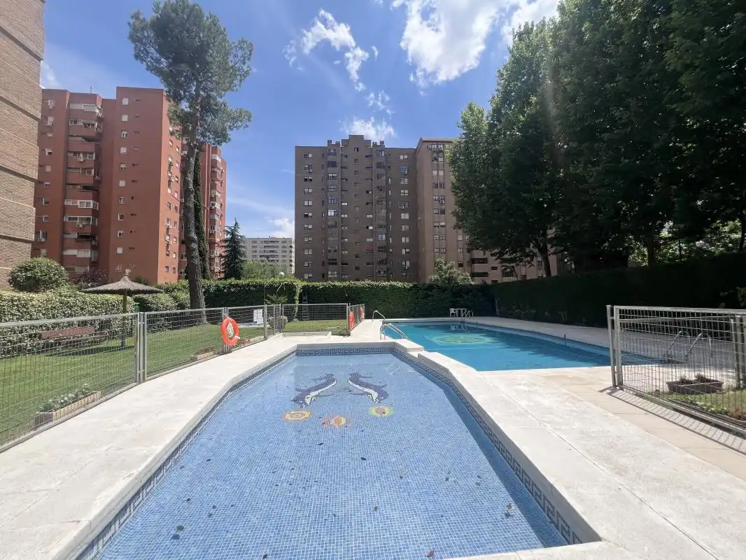 Swimming pool of Flat for rent in Madrid  with Air Conditioner, Heating and Swimming Pool