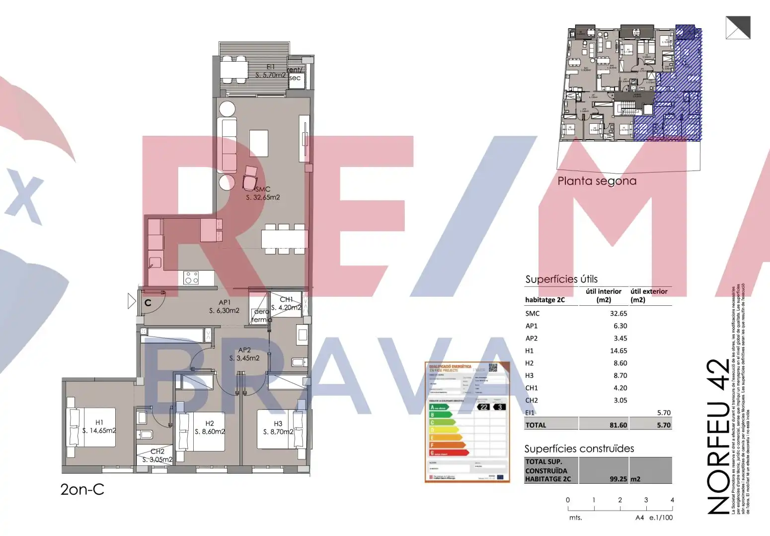 Flat with terrace for sale in Calle CL CAP NORFEU, imagen 44