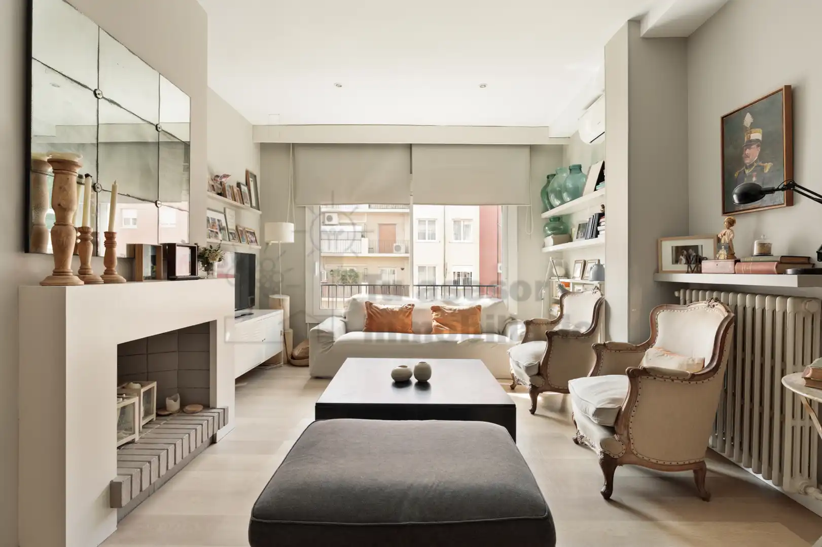 Sala de estar de Piso en venta en Barcelona con Aire acondicionado, Calefacción y Parquet