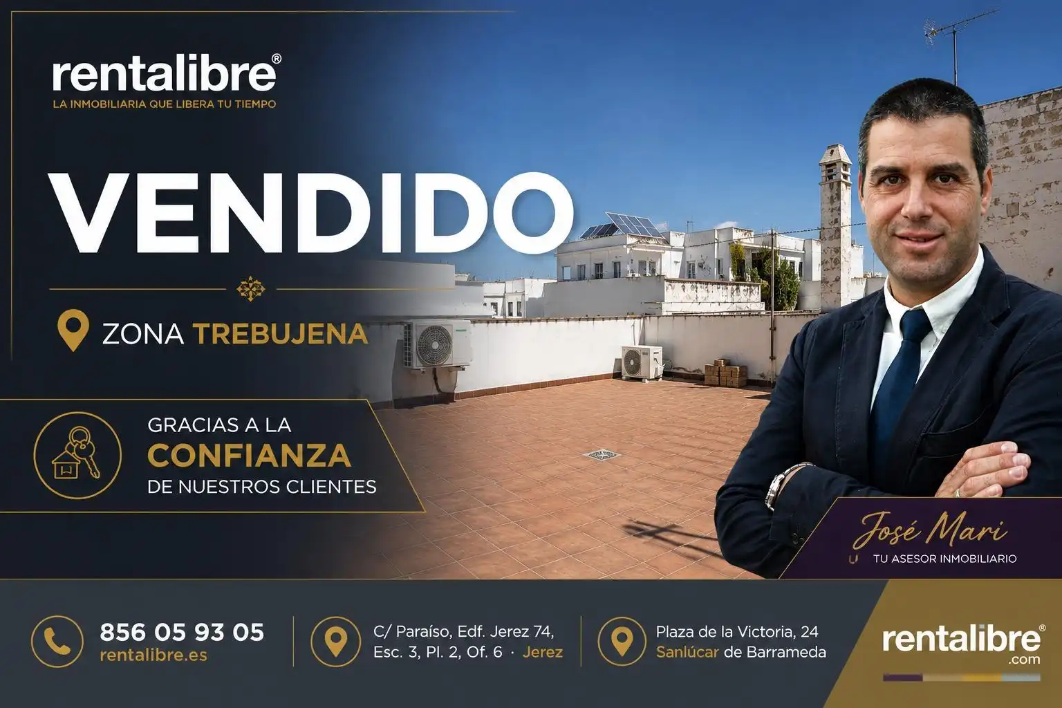 Vista exterior de Casa o chalet en venta en Trebujena con Terraza
