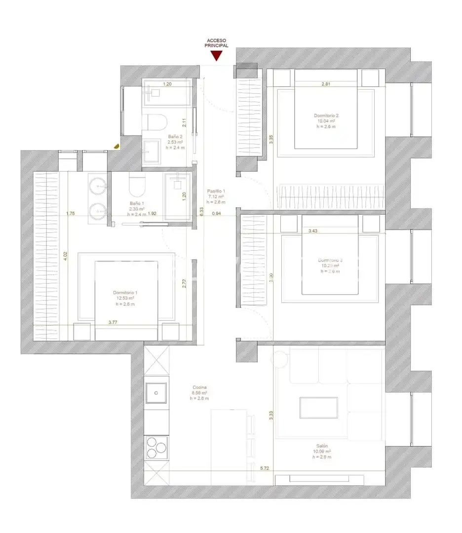 Wohnung zum Verkauf in Madrid mit Heizung
