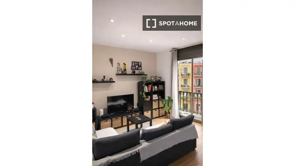 Living room of Flat for share in Eixample