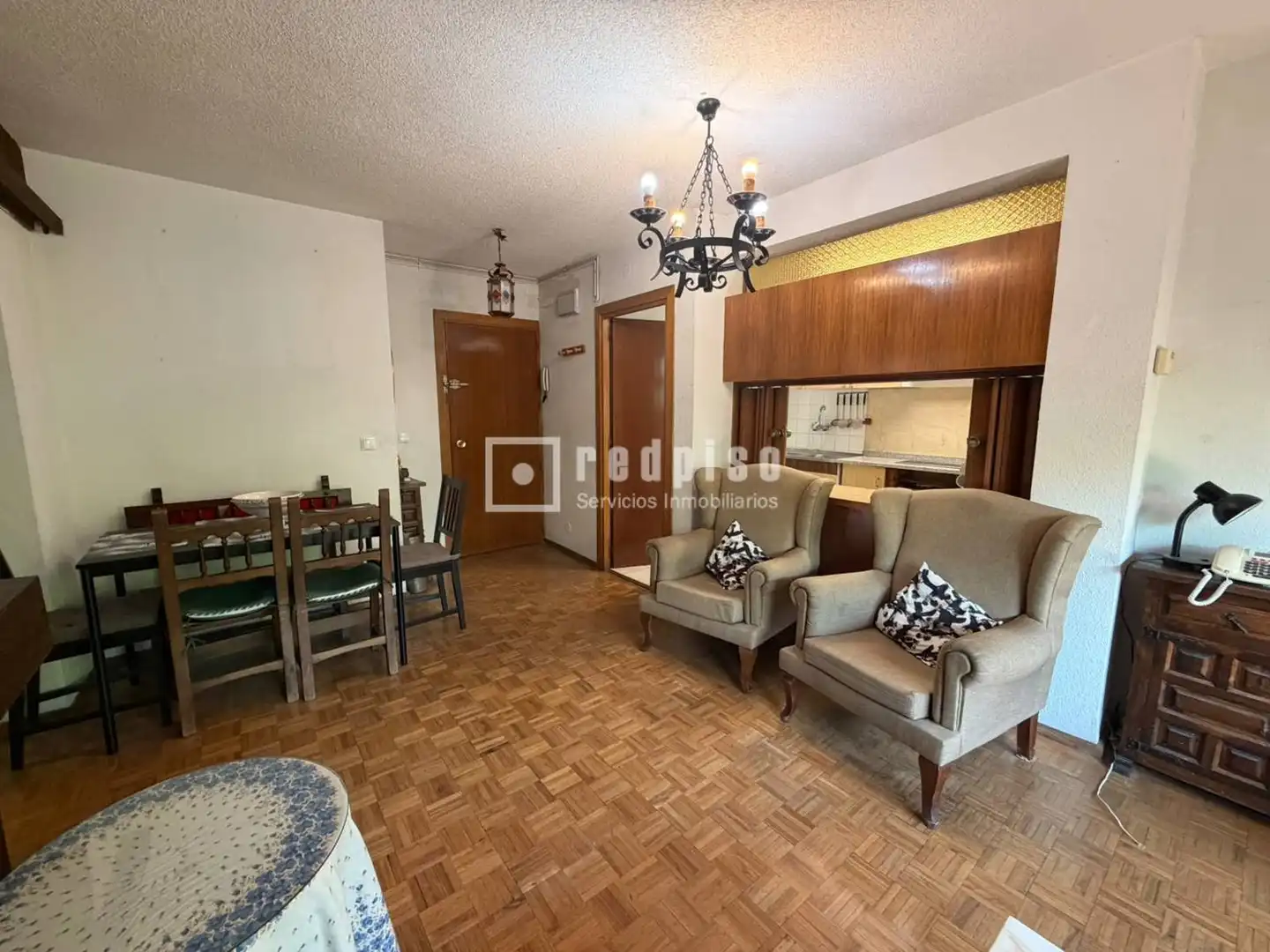 Dining room of Flat for sale in Madrid  with Heating, Private garden and Parquet flooring