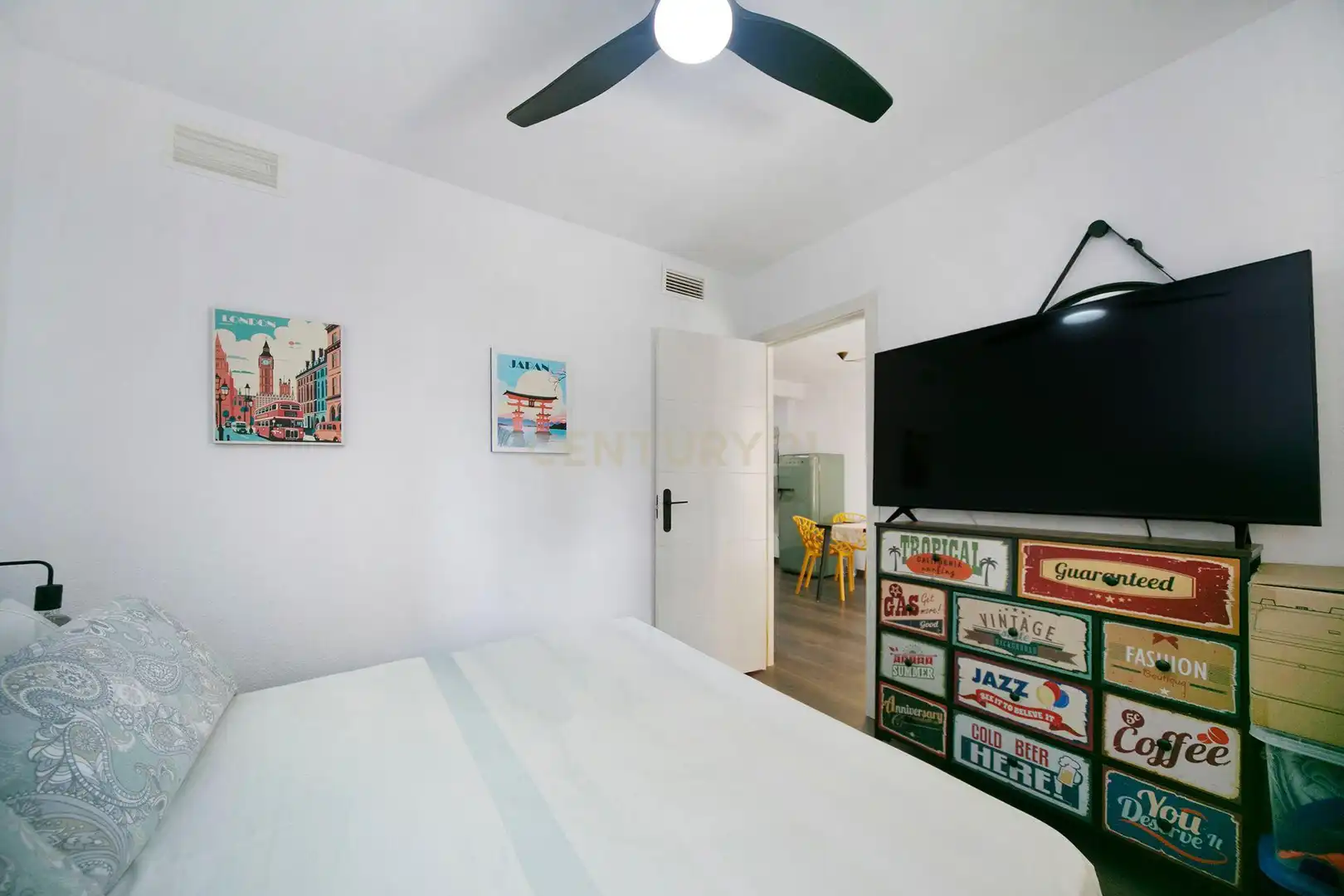 Habitación de Apartamento de alquiler en Calpe / Calp con Aire acondicionado, Lavadora y Microondas