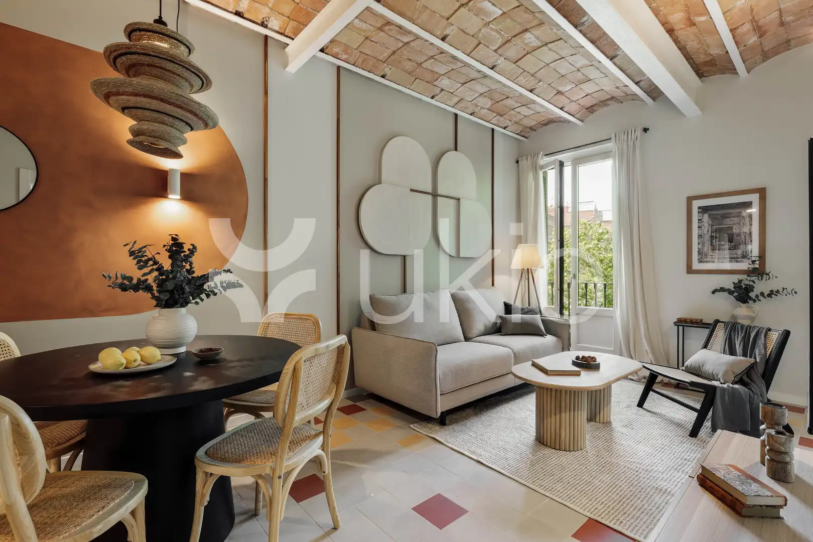 Living room of Apartments for rent in Barcelona  with Air Conditioner, Heating and Furnished