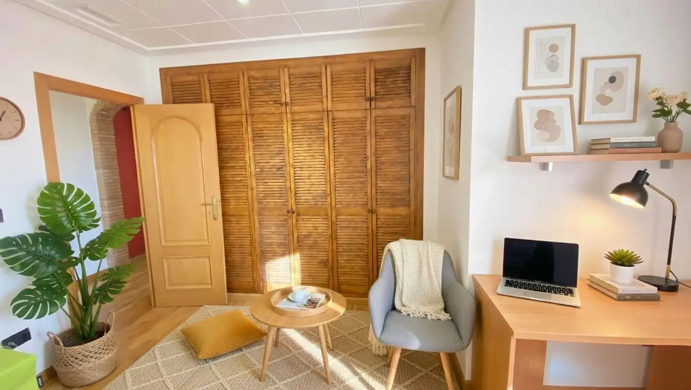 Bedroom of Attic for sale in Silla  with Air Conditioner, Heating and Parquet flooring
