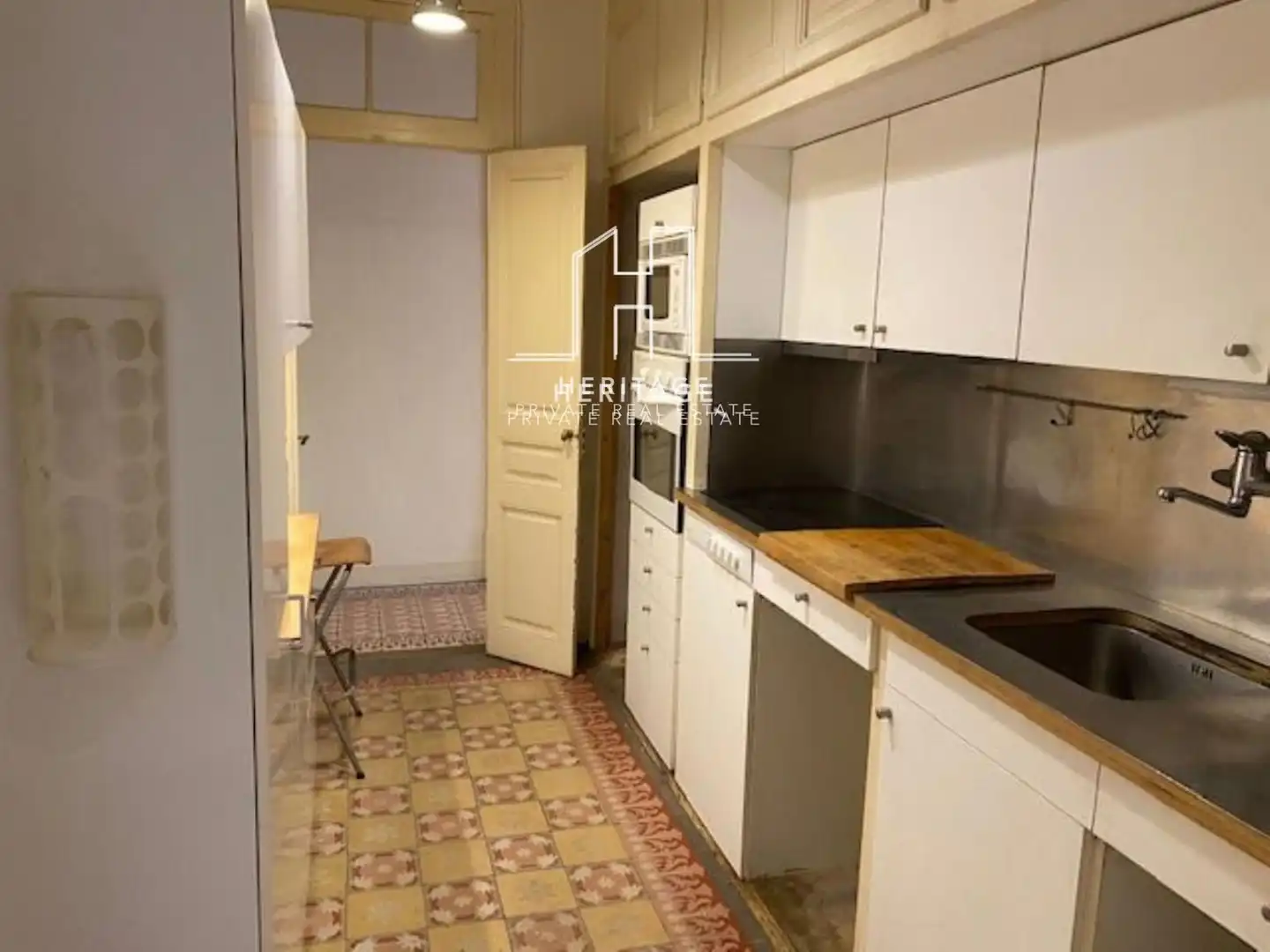 Küche von Wohnung zur Miete in Barcelona mit Klimaanlage, Heizung und Terrasse