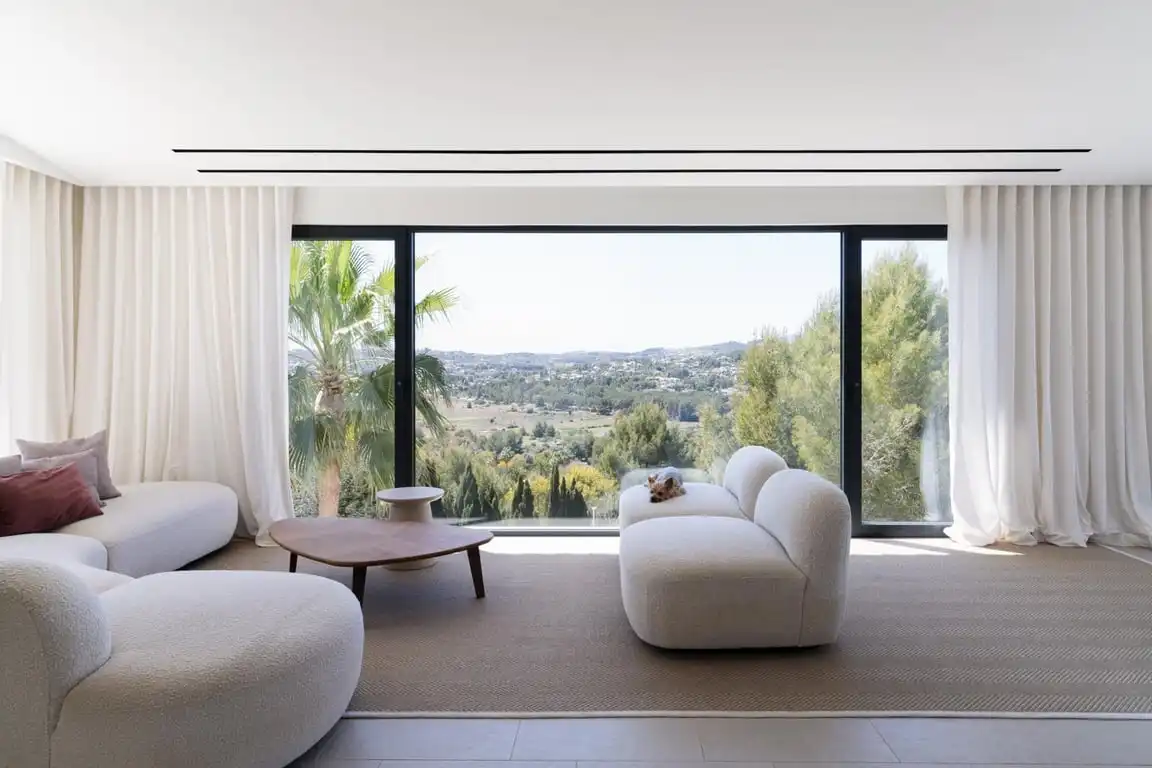 Sala de estar de Casa o chalet de alquiler en Jávea / Xàbia con Aire acondicionado, Jardín privado y Amueblado
