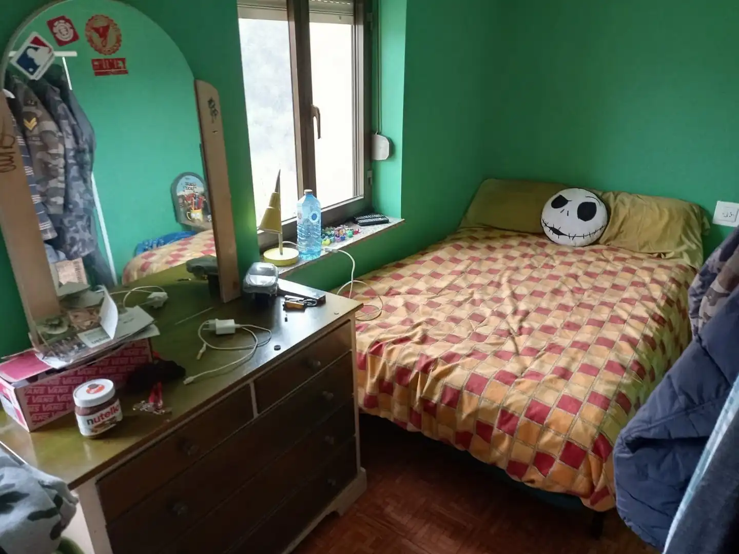 Schlafzimmer von Einfamilien-Reihenhaus zum Verkauf in Langreo mit Heizung, Parkett und Terrasse
