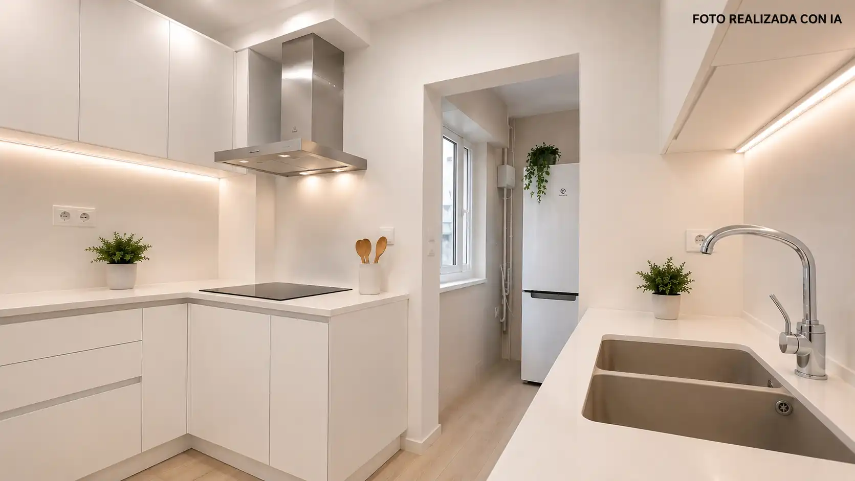 Küche von Wohnung zum Verkauf in Sabadell mit Klimaanlage, Heizung und Balkon