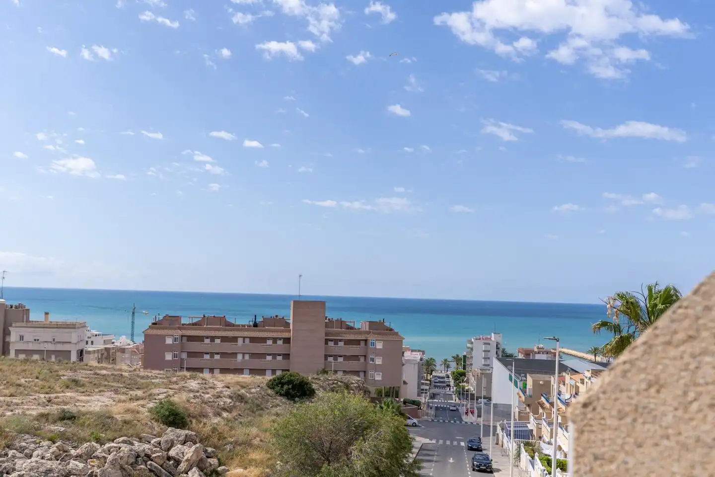 Vista exterior de Casa adosada en venta en Santa Pola con Aire acondicionado, Terraza y Piscina