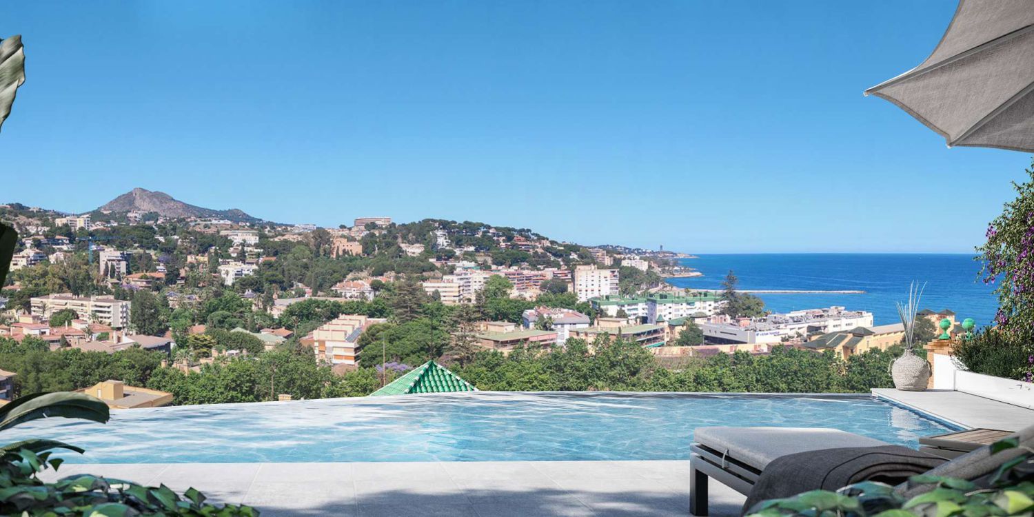 Piscina de Ático en venta en Málaga Capital con Terraza