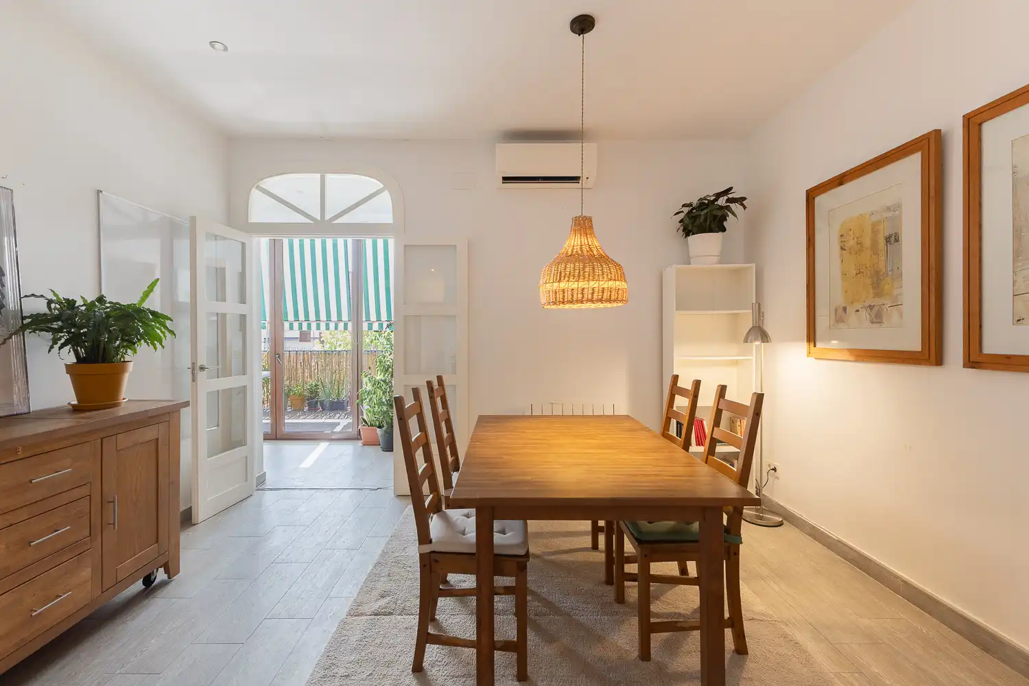Esszimmer von Wohnung zur Miete in Valencia mit Klimaanlage, Heizung und Parkett